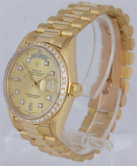 rolex president gold plate diamond replica|rolex day date president price.